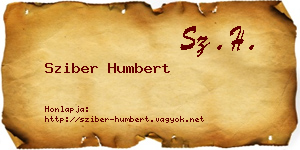 Sziber Humbert névjegykártya